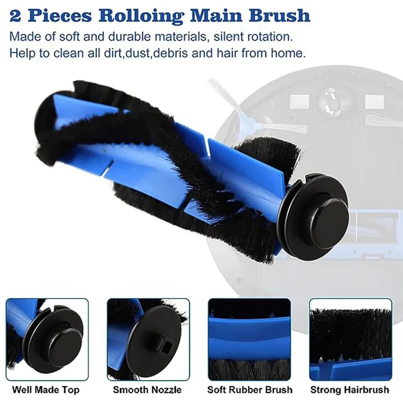 Abjs adequado para acessórios de vassoura escova lateral 11s robovac 30 filtro escova principal capa rolo escova