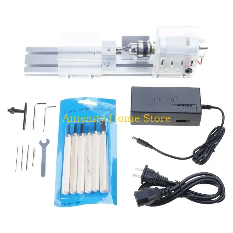 

F26C Mini Lathe Beads Machine Pearl Lathe DIY Woodworking Lathe Machines Quality Alloy Steel Long Lasting Durability