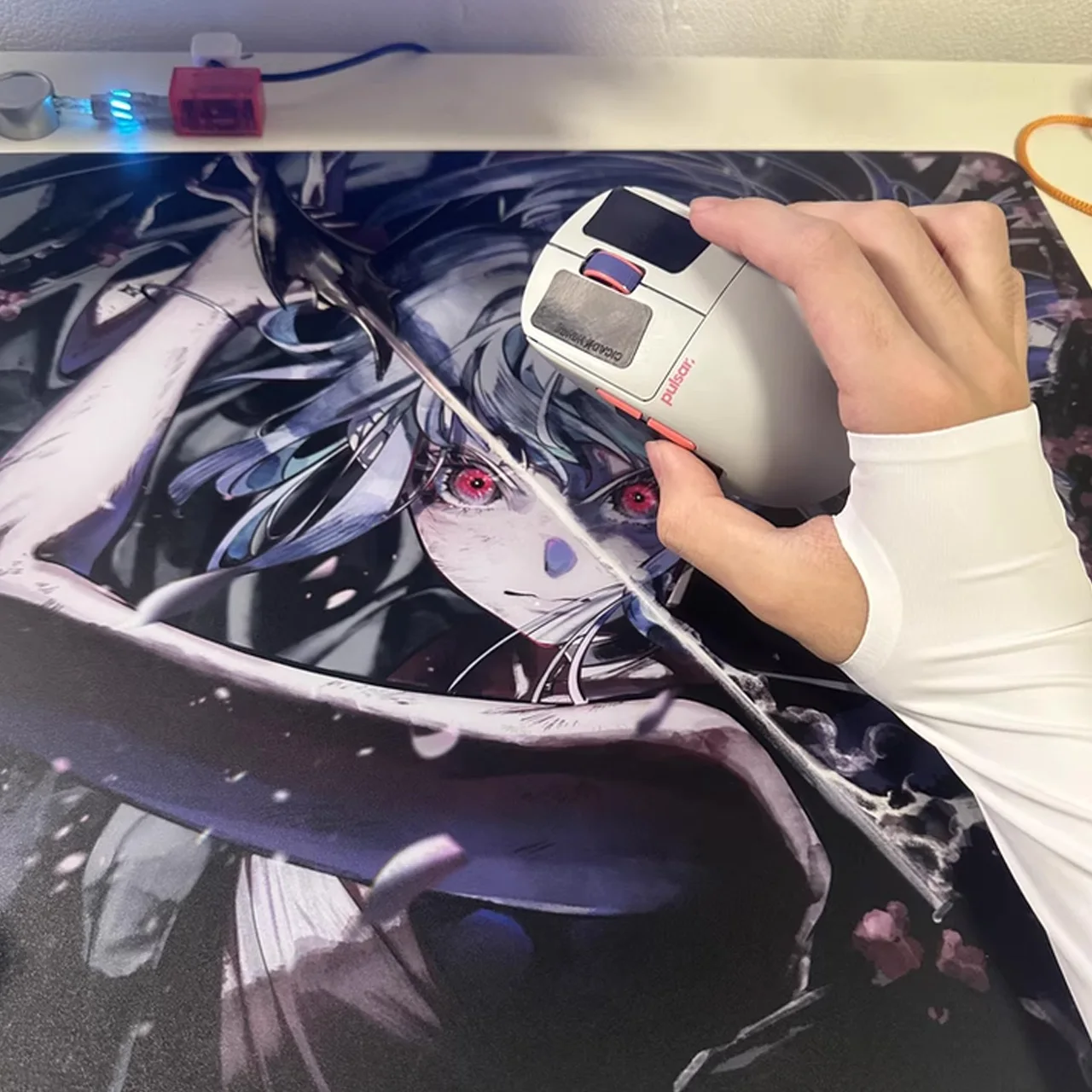 Skypad SAYO Anime Glass Mouse Pad Drift SORA YUME Frosted Surface Desktop Mat Tempered FPS Custom Office Gaming Mousepad 45X40CM