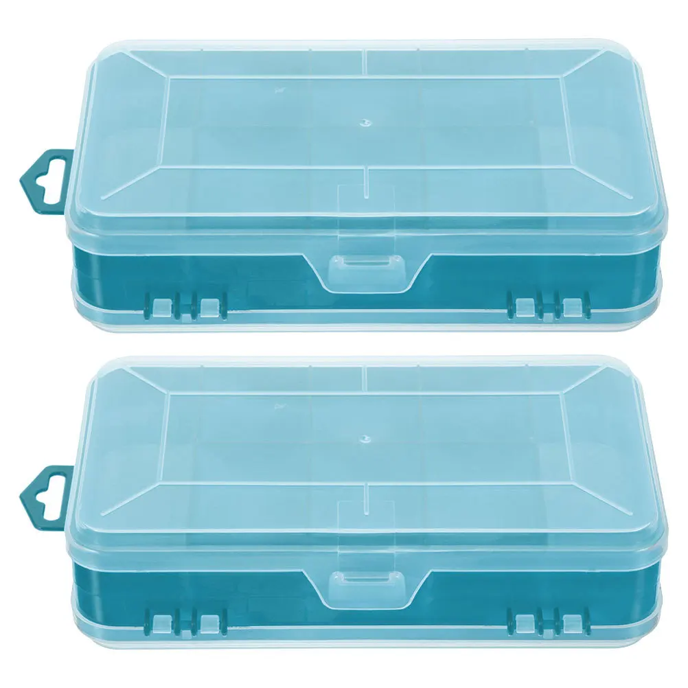 

2pcs Plastic Storage Box 36 Compartments Clear Lid Organizer For Small Parts Hardware Nuts Bolts Beads Electronics Crafts Diy