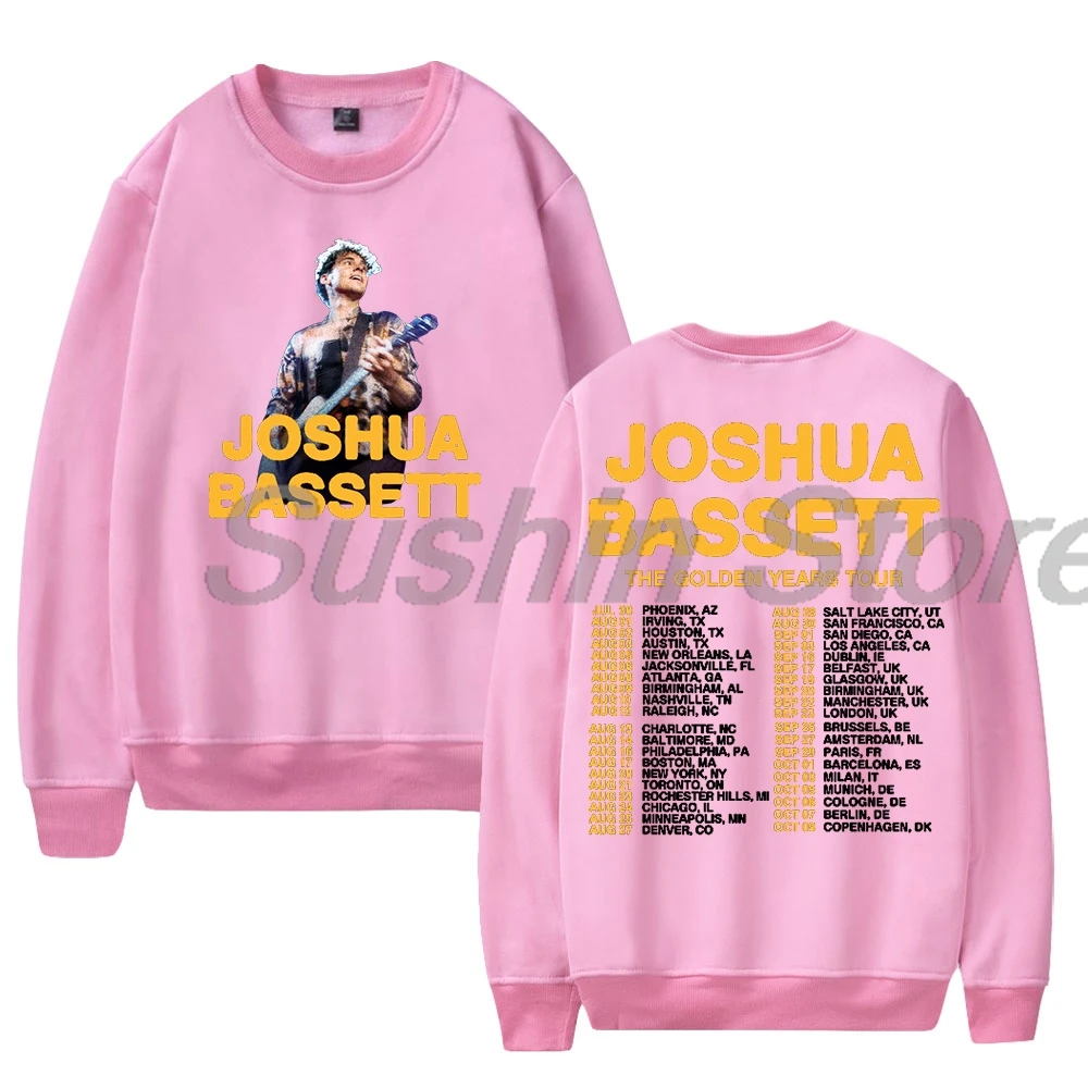 Joshua Bassett The Golden Years Tour 2024 Merch Crewneck lengan panjang Streetwear Sweatshirt Pria Wanita pakaian Fashion