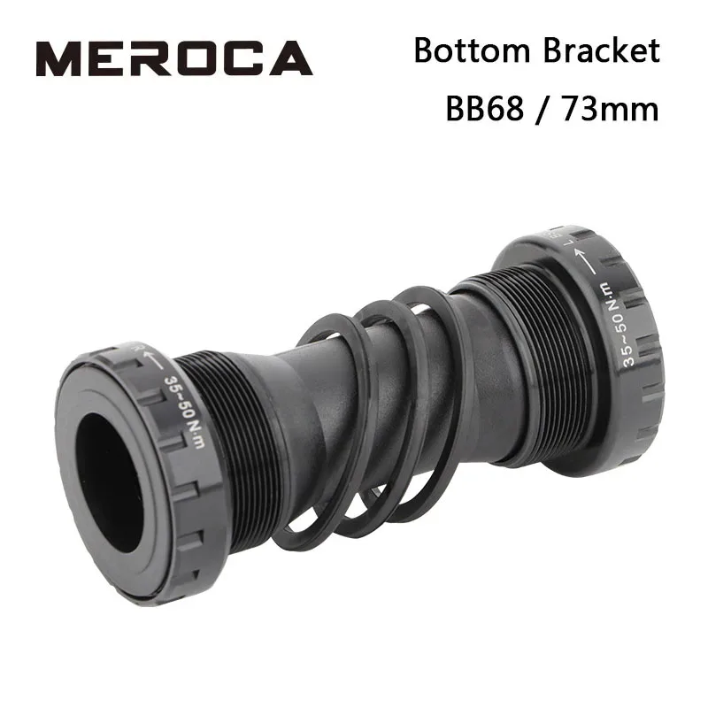 MTB Bottom Bracket BSA 68/73mm Screw 24/24mm Road Bike Thread Central Movement Sealed Bearing Black Bicycle Part