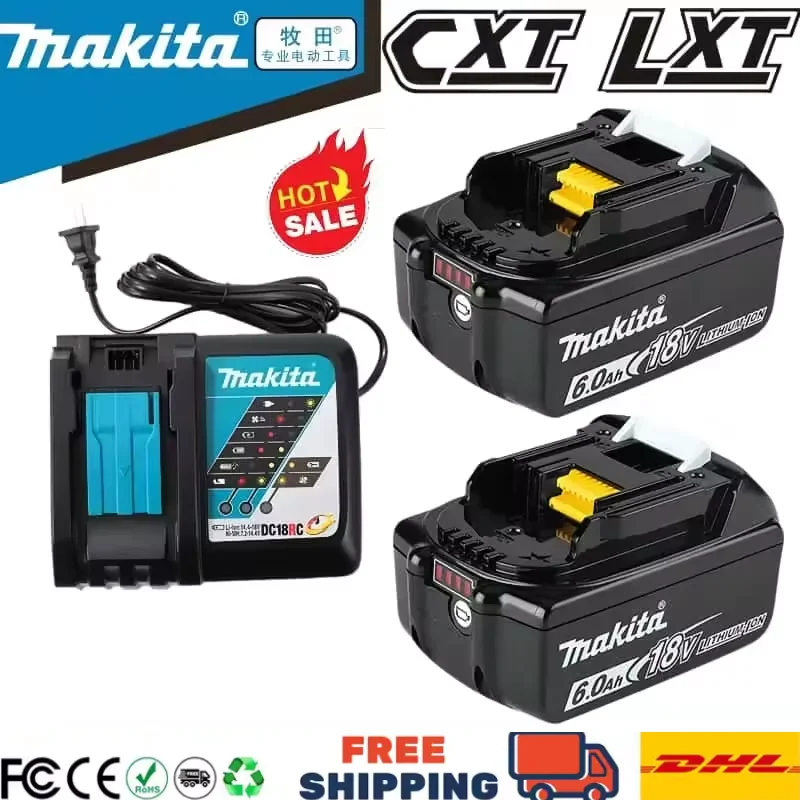 

Original Makita 18V Battery6Ah/5Ah/9Ah for Makita BL1830B BL1850B BL1850 BL1840 BL1860 BL1815 Replacement Lithium battery18650