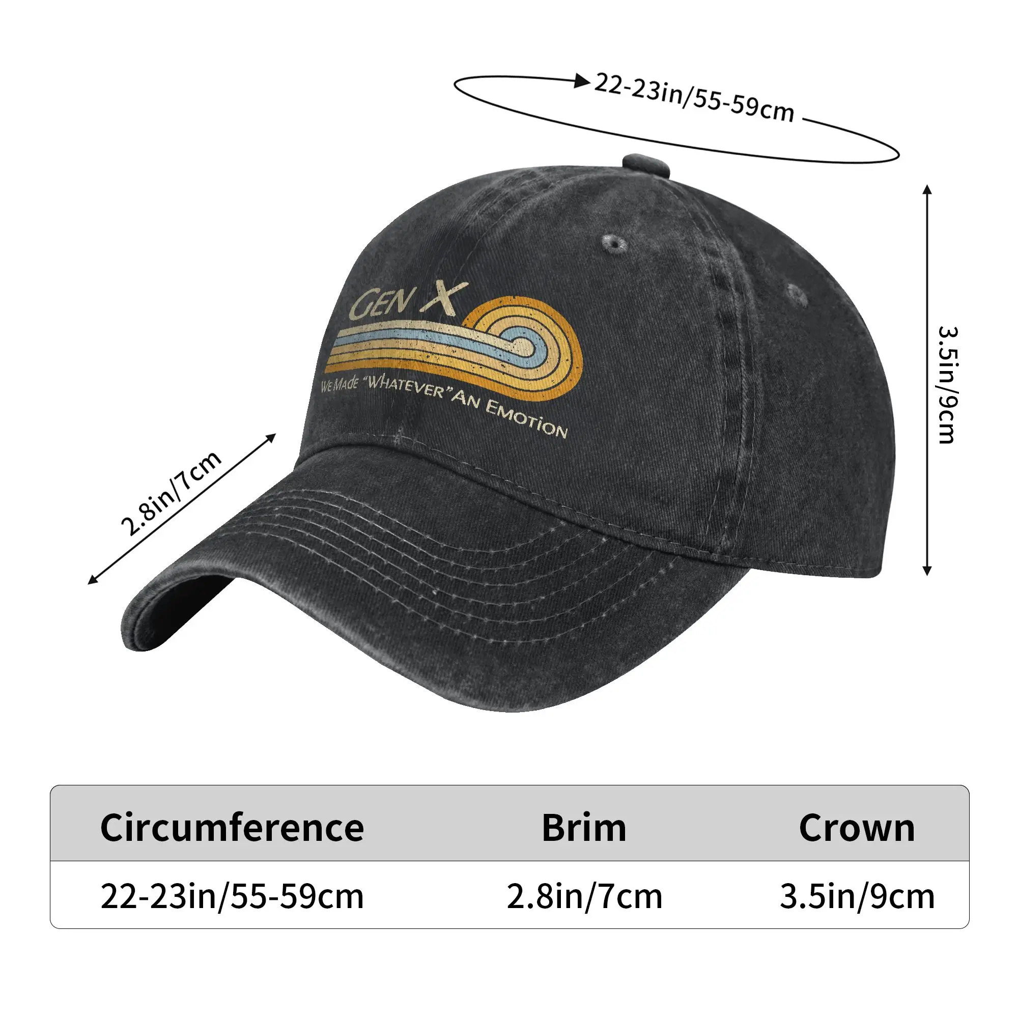 Funny Gen X- We Made Whatever an Emotion 1980s  Trucker Hat Outfit For Unisex Baseball Cap  Retro Headwear Cap Adjustable