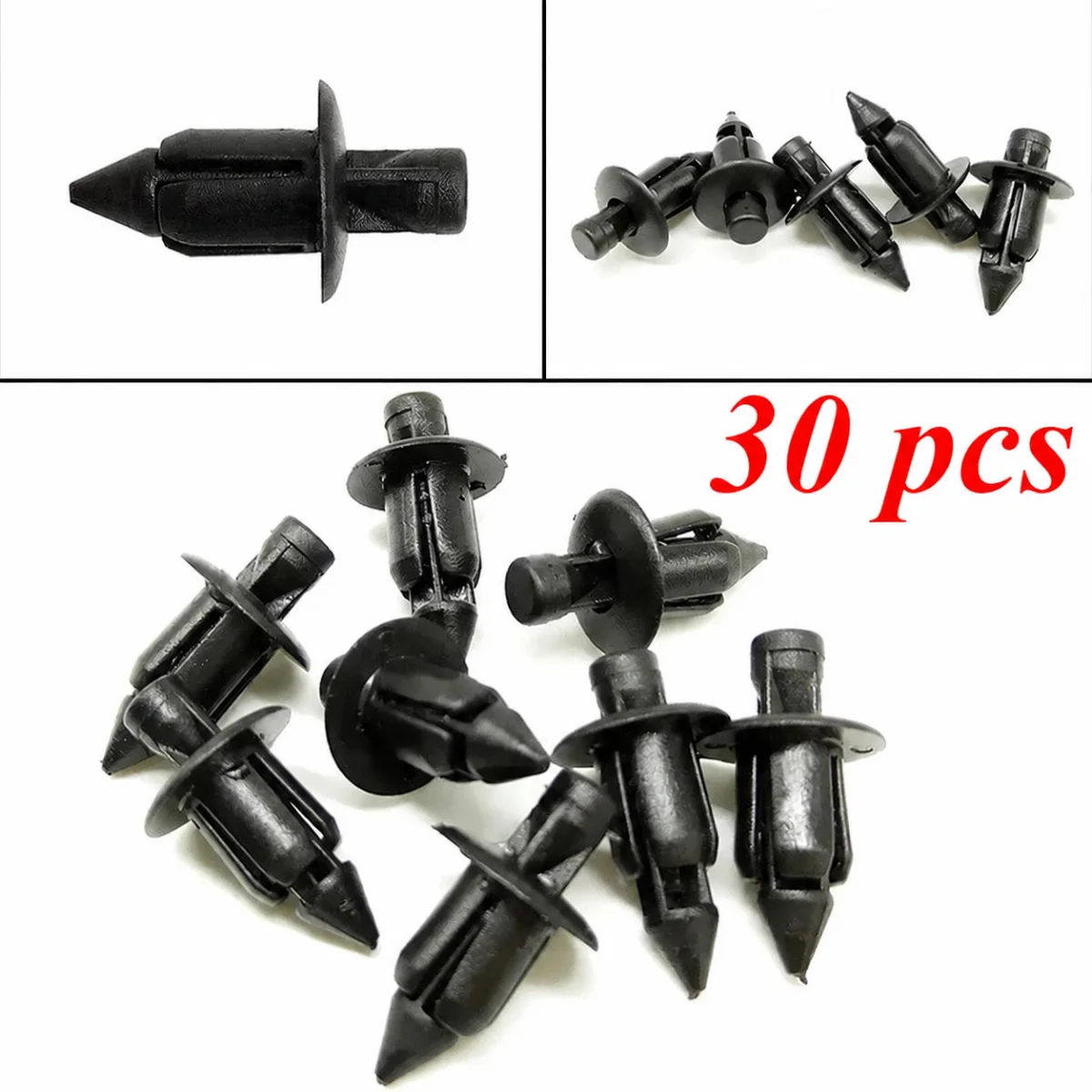 30 Pcs Plastic Fairing Rivet Setting Panel Fastener Clips for Honda Suzuki Kawasaki Bicycle Repair Tools