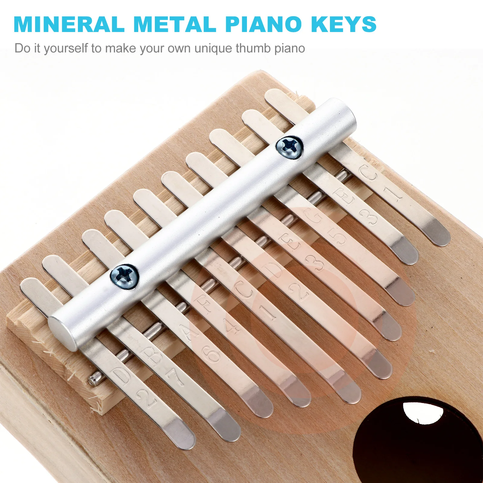 

1 Set Diy Kalimba Piano Portable Thumb Mini Hand Drawing Sturdy Kids Learning Music Beginner Instrument 10 Notes Wooden Finger