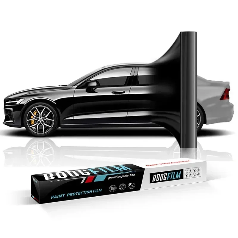 

2025 Boogfilm 1.52x16m Self Healing Tpu Wrapping Film Gloss Black Car Paint Protection Film