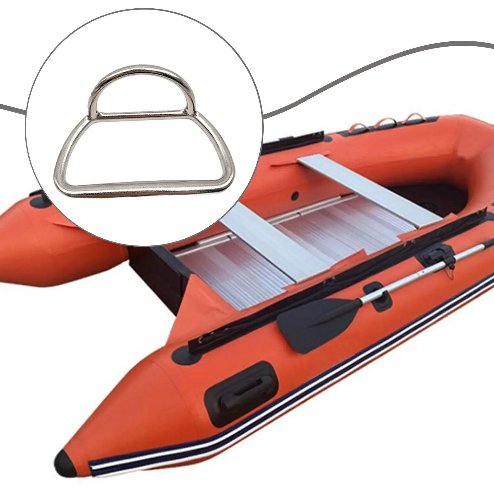 Inflatable Boat Fixed Handle Sturdy Direct Replaces Practical Easy to Install Hull Handle Premium Traction Ring Horseshoe Ring