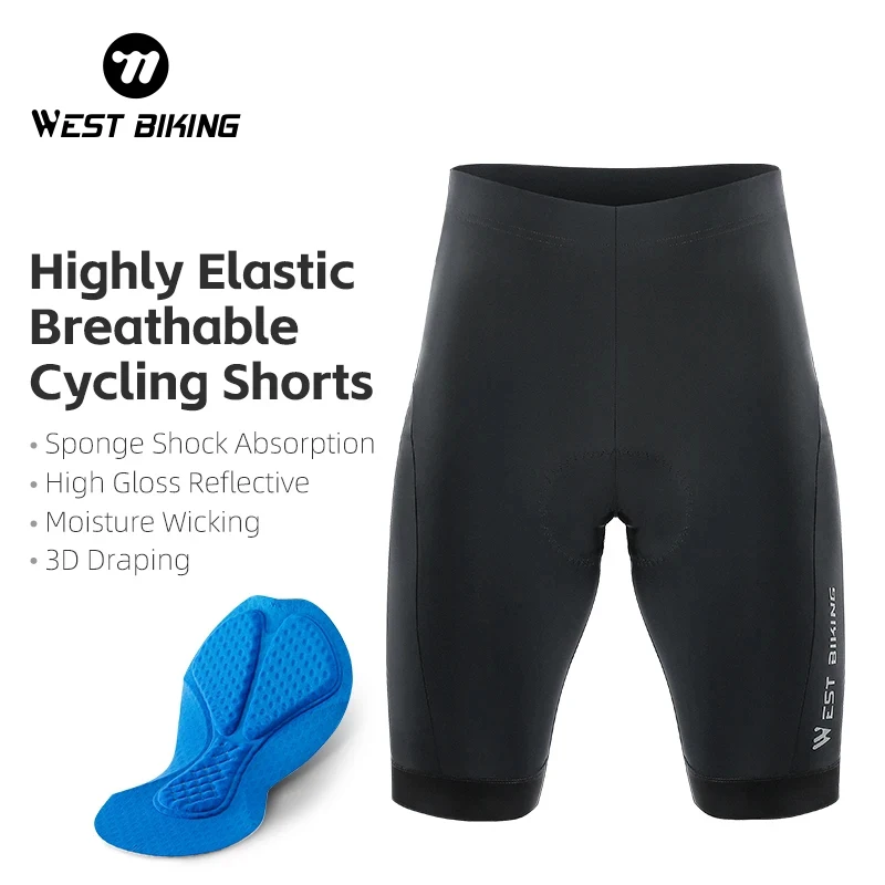 WEST BIKING Spring Summer Cycling Shorts High Elastic Breathable Riding Sports Pants Men Women Running Fitness Quick Dry Shorts