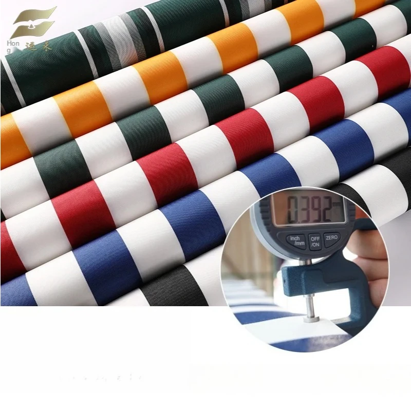 

Thickened Waterproof Fabric for Tent Striped 600d Oxford Awning Ripstop Cloth Polyester Textile Outdoor Sewing By The Meter Diy