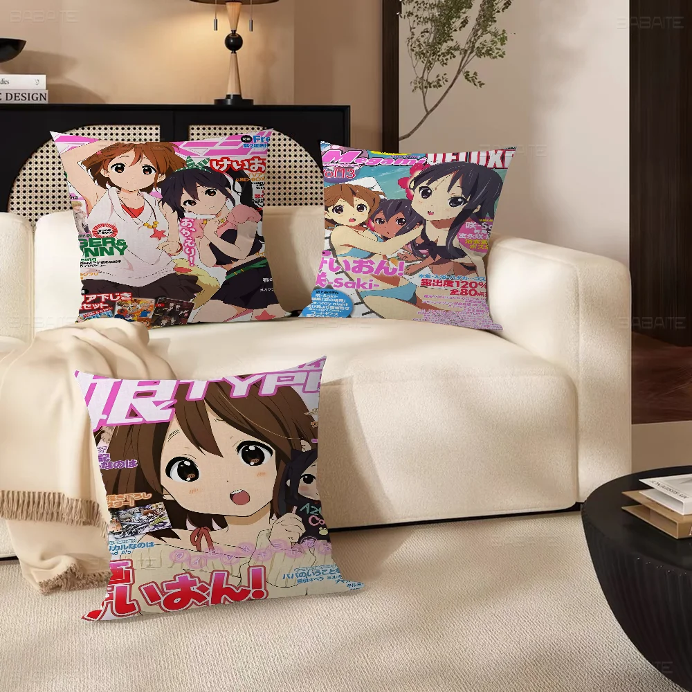 K-On Anime Pillow Cover Design Cushion Cover Decor Holiday Decorati