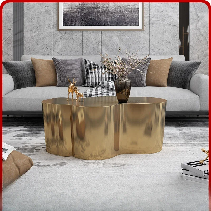 

Cloud small living room coffee table, light luxury, modern simplicity, Italian internet famous stainless steel designer