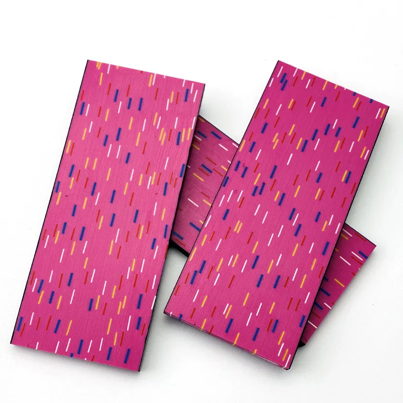 【Hot】4 Sizes Pink Donut Damascus Pattern G10 Complex Material Board Plate For Knife Tools Handle Scale DIY Make Patch