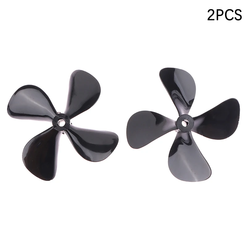 RC Boat Four Blades Paddle Propeller, positivo e reverso, parafuso de alta resistência, 4mm, D50 mm, 55mm, 60mm, 70mm, 2 peças