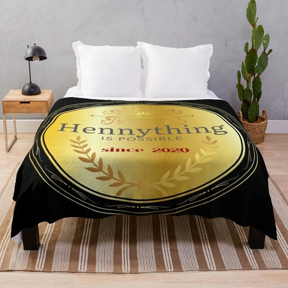 

Medal For Hennything Is Possible Throw Blanket Foldable Soft Warm Blanket for Outdoor Use