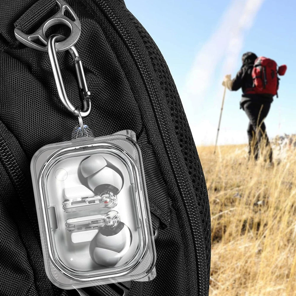 TPU 보호 케이스, 스크래치 방지, 키체인 포함, 투명 소프트 보호 커버, Nothing Ear (a) 무선 이어버드용 보호 쉘