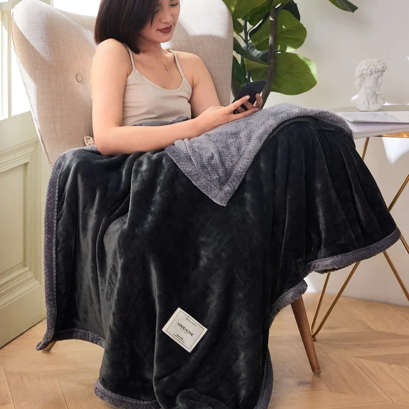 

Hair blanket thickened winter cover quilt bed sofa air conditioner towel quilt office nap