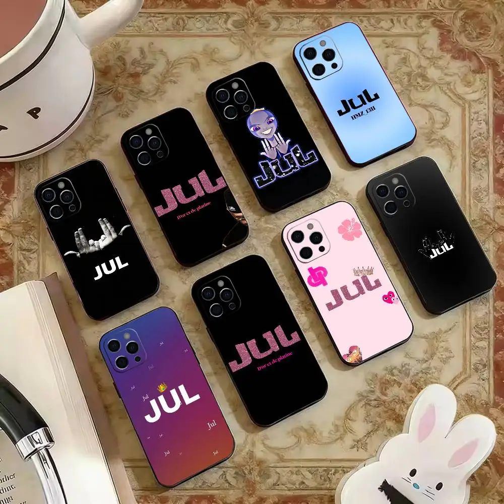 

J-Jul R-Rap Icon Phone Case Soft Black For iPhone 16 17 15 14 13 12 11 X XR Plus Pro Max Plus