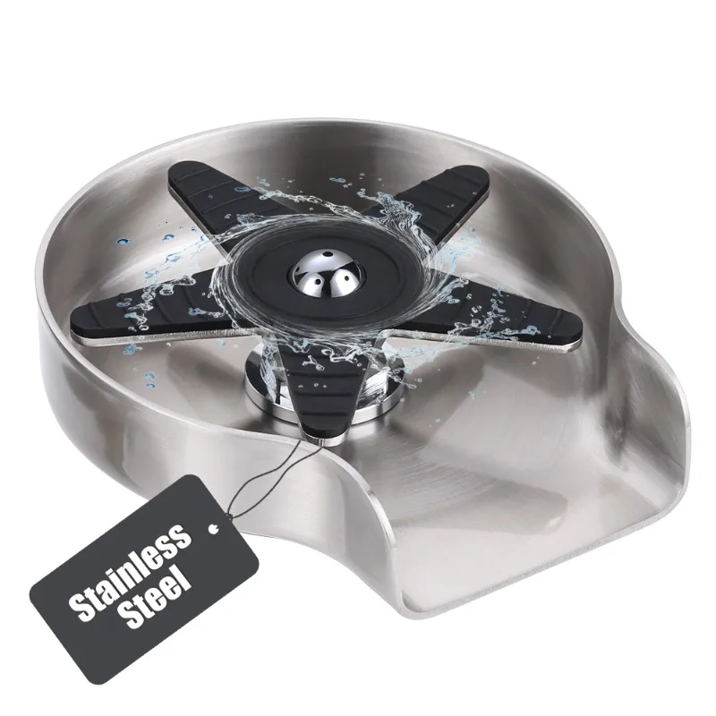 

Metal Cup Cleaner for Kitchen Sink Bottle Washer Coffee Pitcher Rinser Automatic Cup Washer Glass Rinser