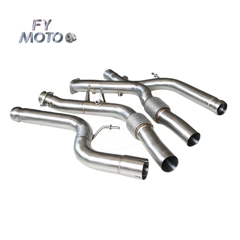 New Exhaust Downpipe For Mercedes Benz AMG S63 S600 S500 S400 W222 5.5T M15 2014+ Coupe C217