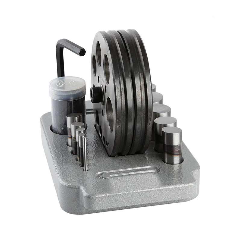 Professional10 Size Round Cutting Tool Machine Manual Press Punching Set Jewelry Metal Disc Cutter