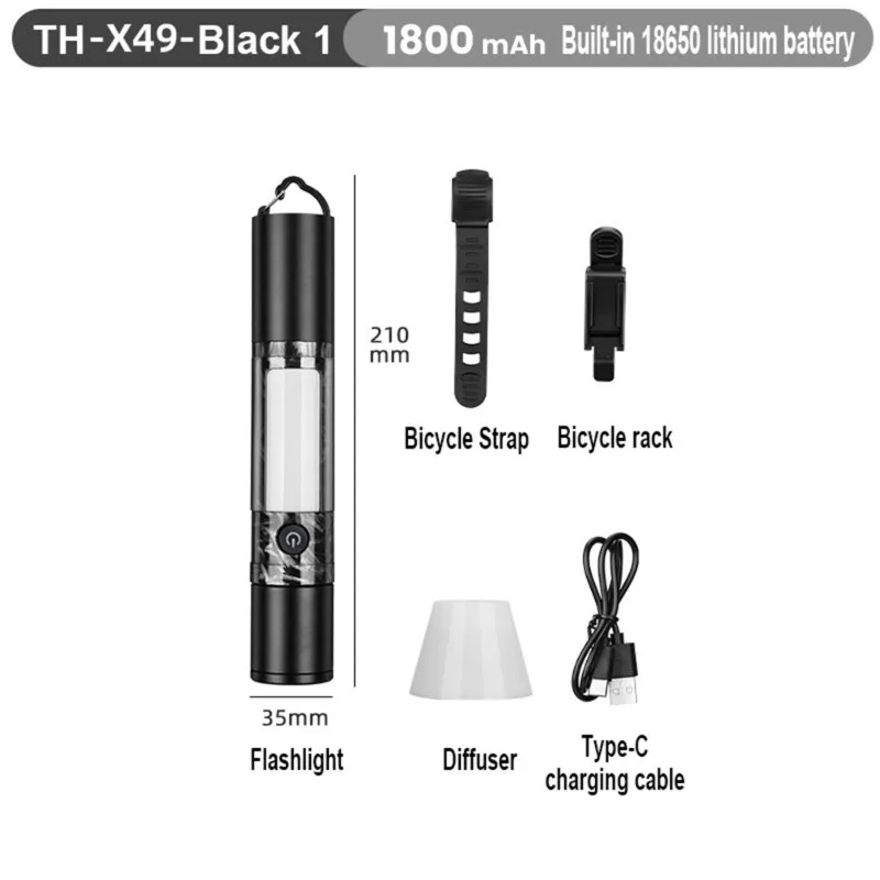 【PARTY  DAY】Ultra-Bright Outdoor Sports Flashlight With Long-Lasting Battery Life-Multi-Functional Emergency Tool Featuring Safe