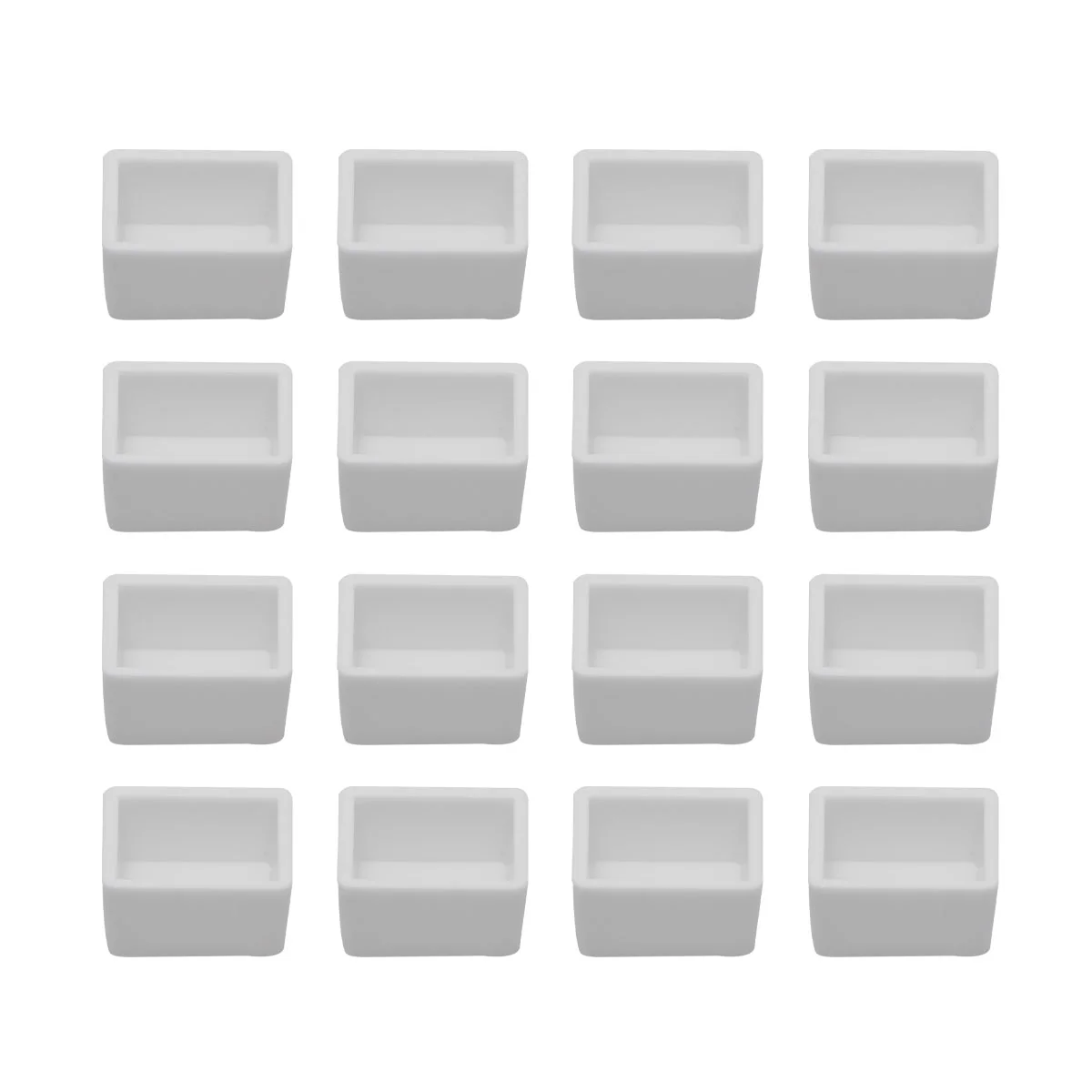 100 Pcs Watercolor Pigment Compartment White Paint Container Empty Pans Watercolour