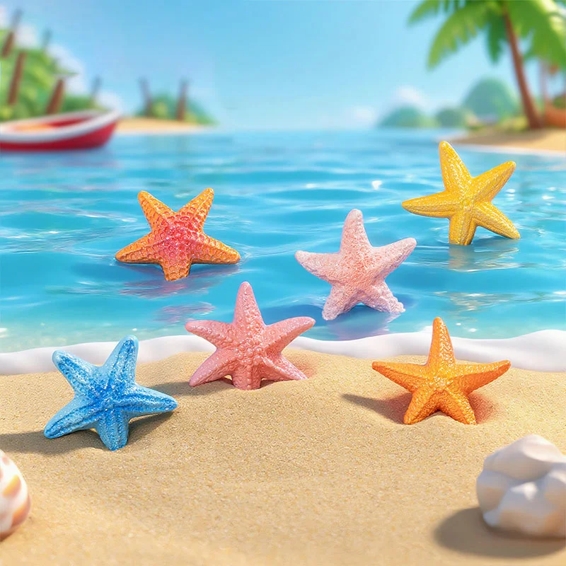 50pcs Starfish Figurines Aquarium Decoration Starfish Ornament Fish Tank Home Wedding Table Home Decor DIY Crafts