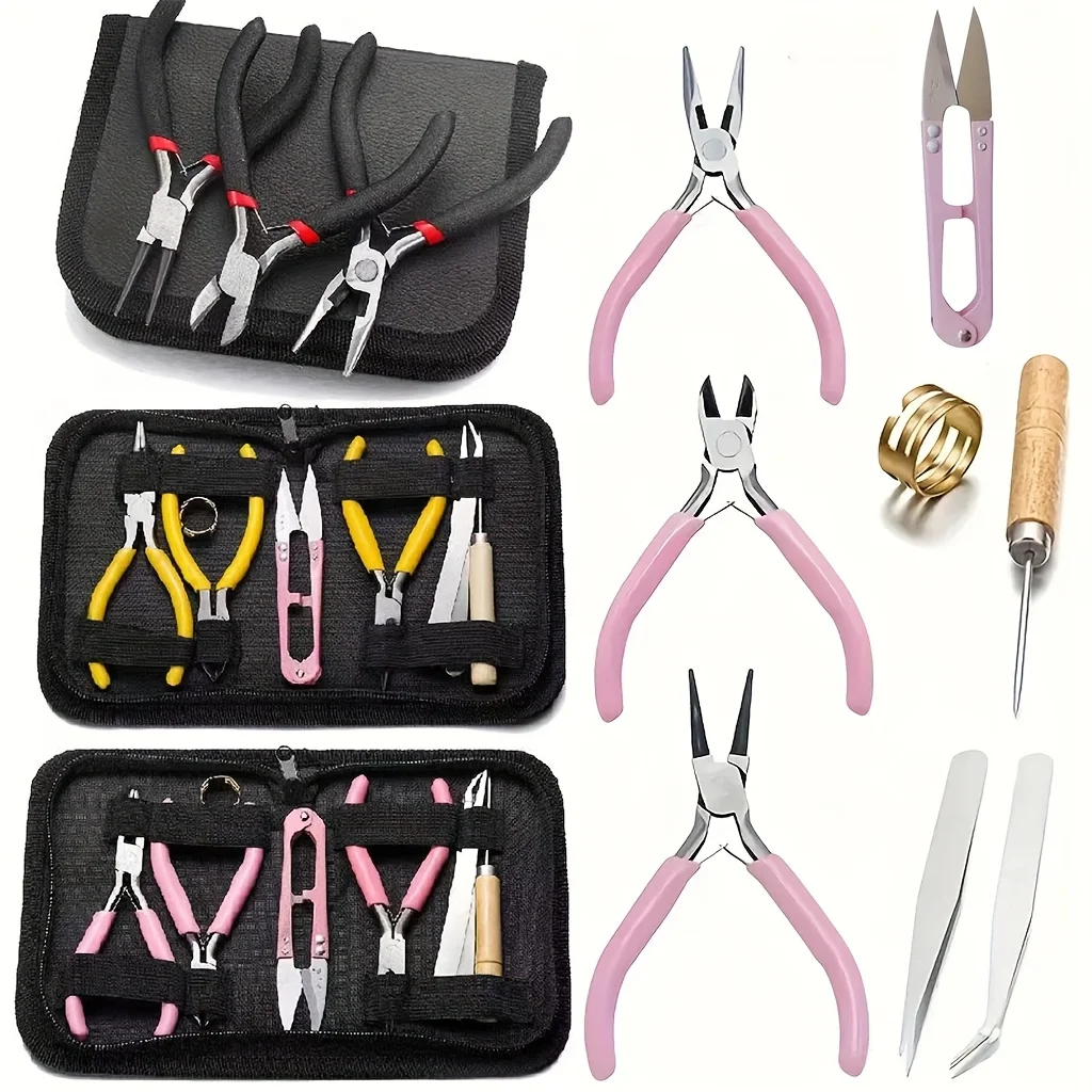 DIY Jewelry Making Tool Kit Zinc Alloy Multi-Type Pliers Wire Cutters Jewelry Craft Tools for Enthusiasts