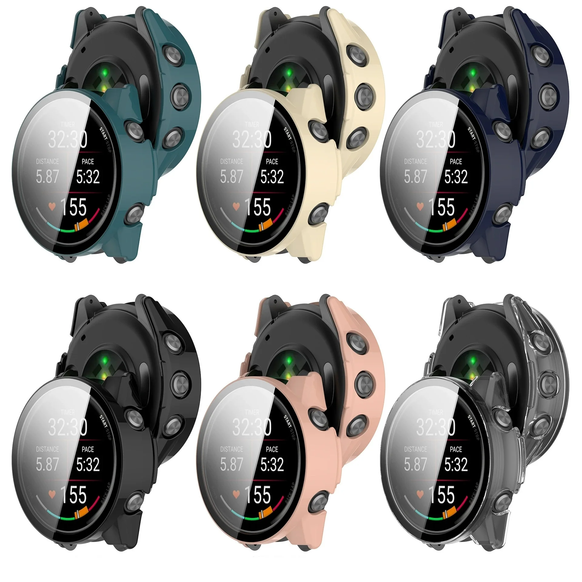 30 шт. чехол для ПК Garmin Forerunner 970 47 мм умные часы жесткий бампер из закаленного стекла защитный чехол для экрана