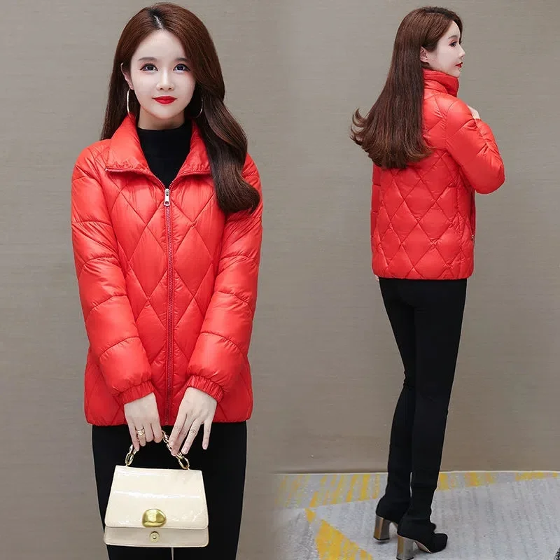 Thickened Warm Female Overwear Tide Glossy Bread Clothes Fashion Slim Cotton Coat 2023 New Down Jacket Women\'s Short Winter Coat