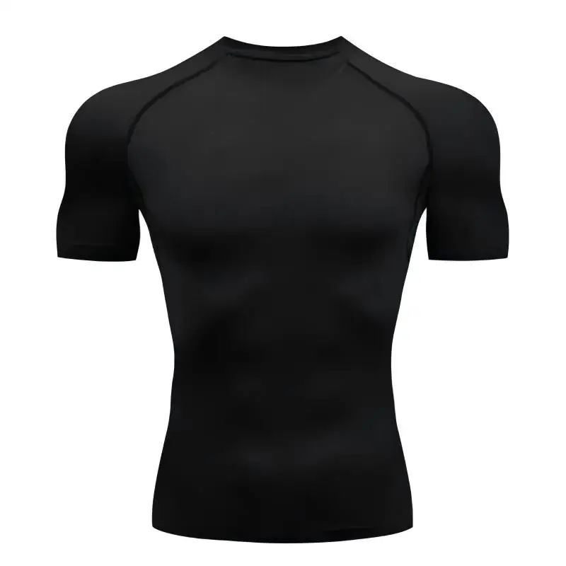 Men Running Compression T-shirt Short Sleeve Sport Tees Gym Fitness Sport Shirts Male Running Trainning Breathable Shirts