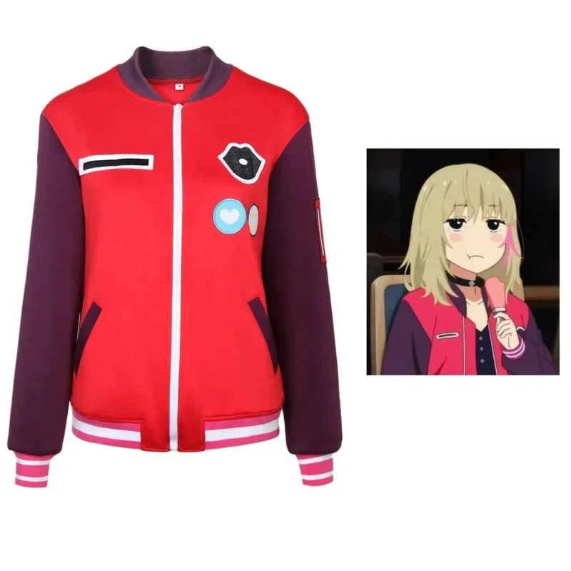 

Kawai Rica jacket anime wonder egg priority same type Kawai cosplay costume Red Jacket high quality coat daily outfits
