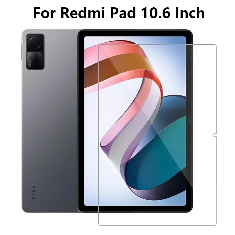 

Закаленное стекло 9H для защиты экрана Xiaomi Redmi Pad, 10,6 дюймов, планшет 2022 без пузырьков, Ультрапрозрачная защитная пленка