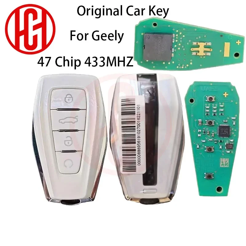 

Original Smart Remote Car Key Keyless 433MHZ 47Chip For Geely JiaJi Original Remote Car Key Keyless