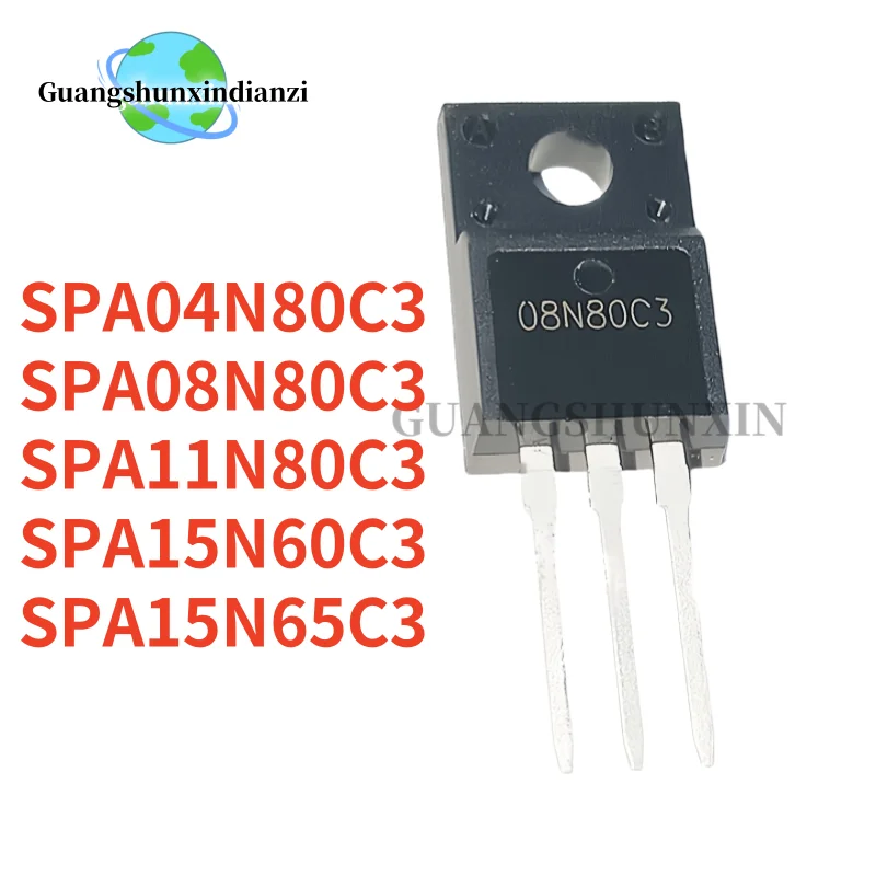 10PCS 100% NEW 15N60C3 11N80C3 08N80C3 04N80C3 15N65C3 SPA15N60C3 SPA11N80C3 SPA08N80C3 SPA04N80C3 SPA15N65C3 TO-220F
