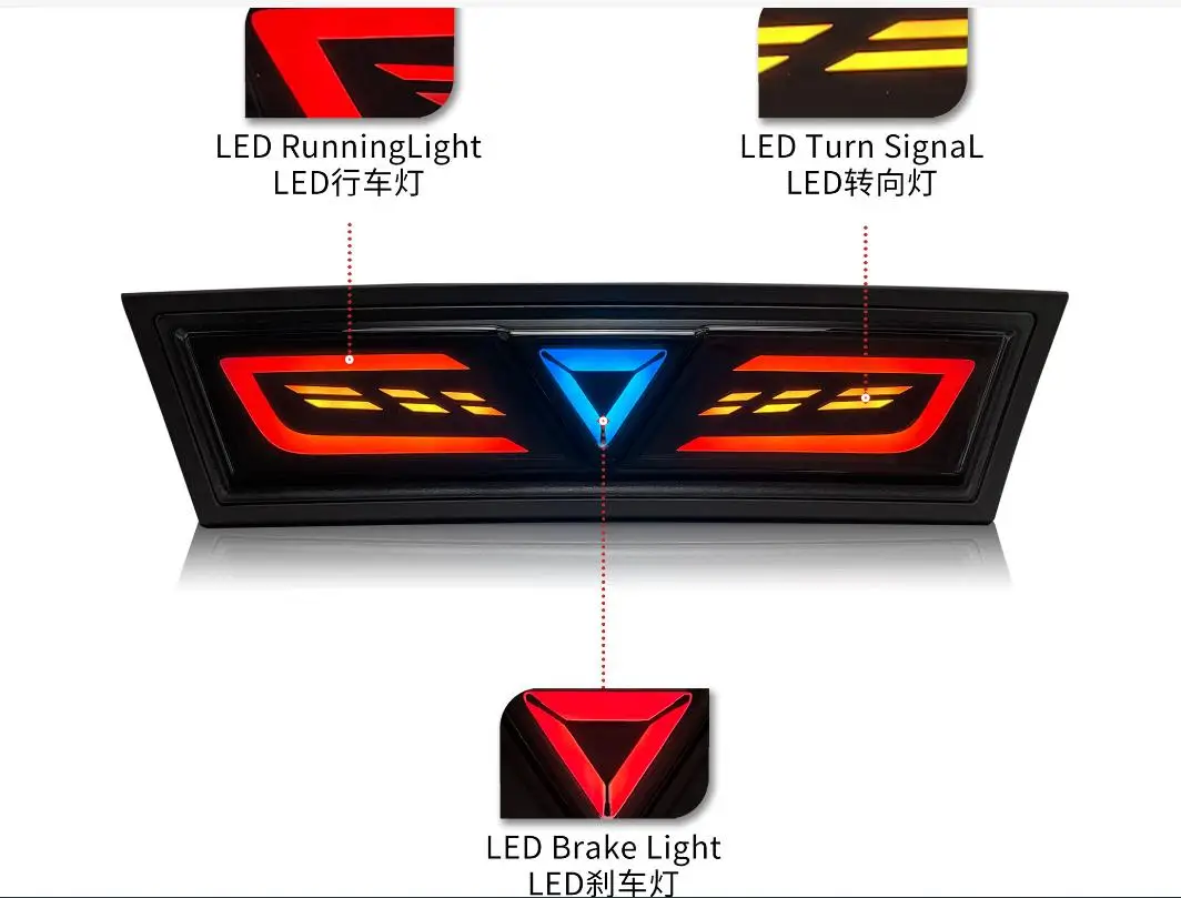 Dynamic 1pcs car bumper tail light for Tesla Model y taillight 2017~2022y Reflector LED Taillamp for Tesla Modely fog lamp