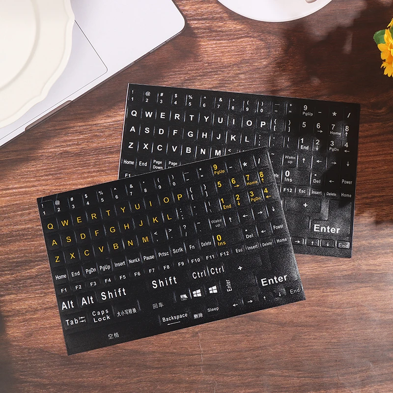 English 120 Keys Matte Standard Waterproof Keyboard Stickers Letter Alphabet