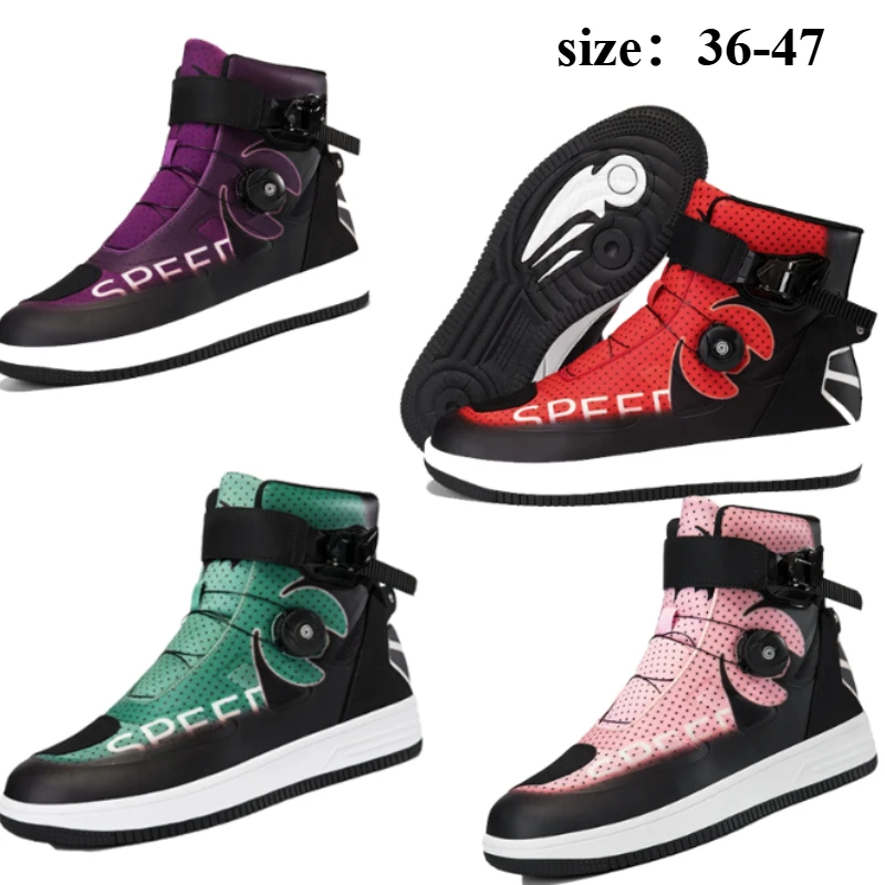 

Мотоциклетные защитные ботинки для верховой езды, модные унисекс, четырехсезонные повседневные высокие нескользящие износостойкие дышащие велосипедные туфли