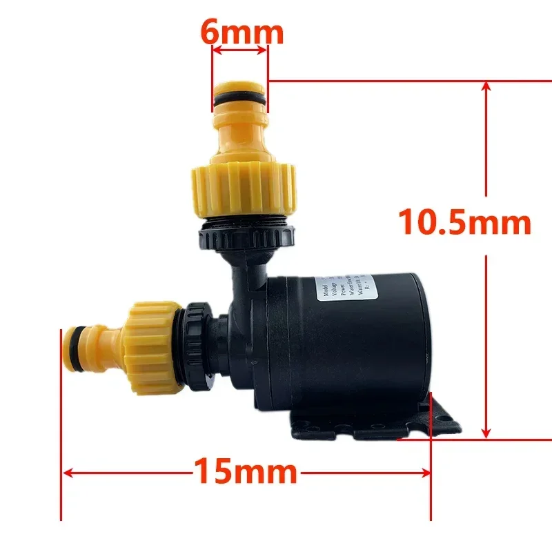 Ultra-quiet DC 12V 24V Home 800L/H Portable Brushless Motor Submersible Water Pump 5M for Cooling System Fountains Heater Mini