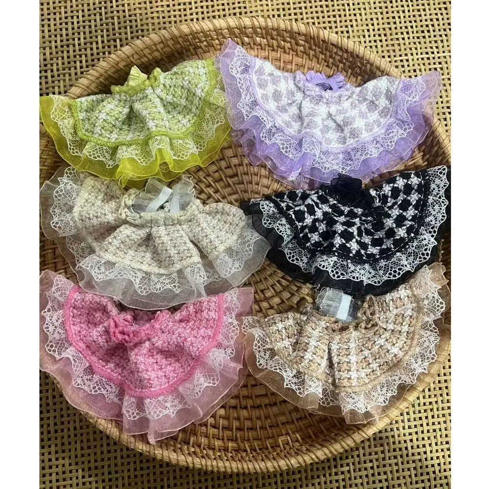 Lace Skirt for 10cm-15cm Cotton Doll Plush Doll Suspender Skirt DIY Dress Up Doll Accessories Children Toys Gift