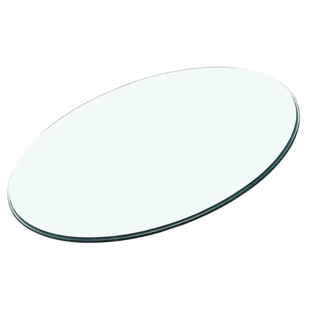 

Circular Dining Table Transparent Top Protector Glass Decor Thickened Circle Tray