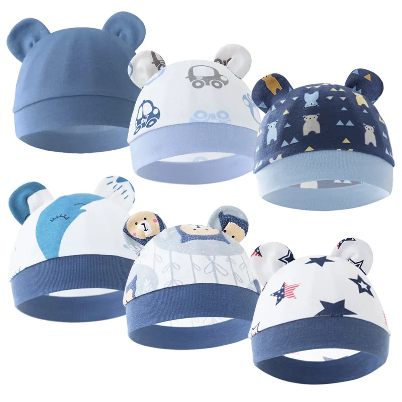 Baby hat children's ear hat single-layer fetal cotton accessories newborn bebes accesorios recien nacido baby cap