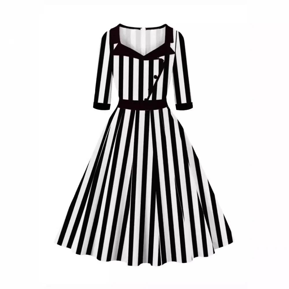Movie Beetle Cosplay Costume Horror Disguise Black White Striped Dress Suits for Women Outfit Halloween Carnival Party Clothes