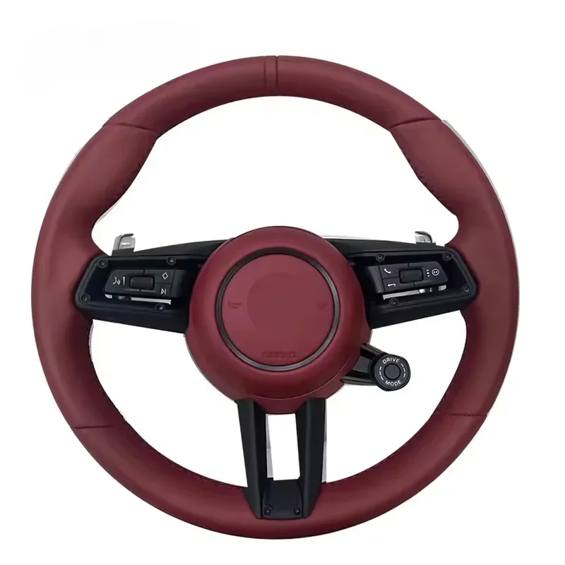 High Quality Leather Steering Wheel for Porsches  Cayenne Panameras  958 991 911 718 Carbon Fiber New Style Steering