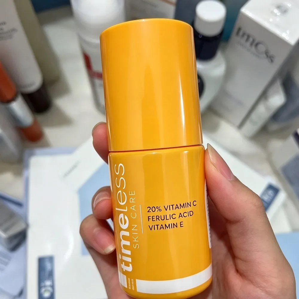 Sérum Firmador de Vitamina C 30ml, Essência Facial Antioxidante com Ácido Ferúlico, Reduz Poros, Antienvelhecimento, Hidratante, Calmante, Cuidados co