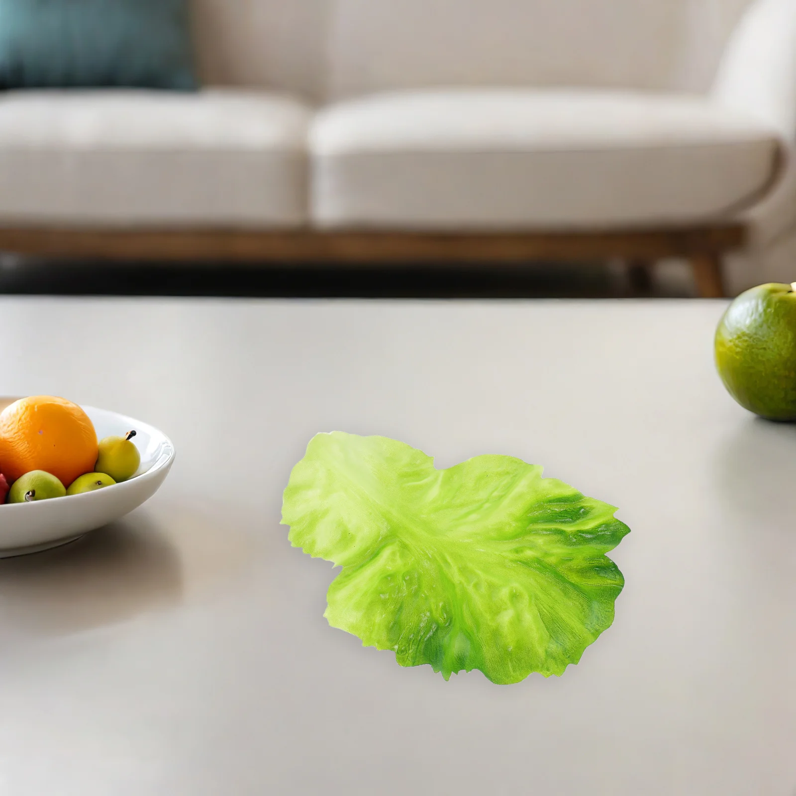 

4pcs Simulated Lettuce Leaf Artificial Vegetables For Decor Realistic Fake Lettuce Leaf Photography Props Kitchen Party Display