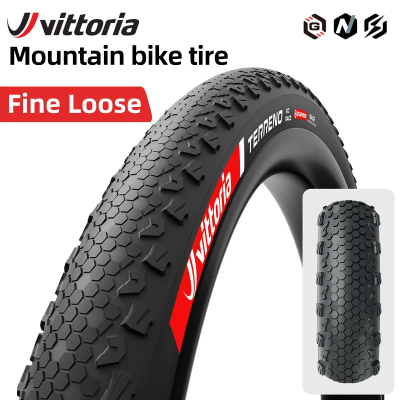 

Vittoria Terreno XC Race 29x2.25 Black Tubeless MTB Bike Tyre Competition Level 60TPI Support Hookless Rims Hardpack Fine Loose