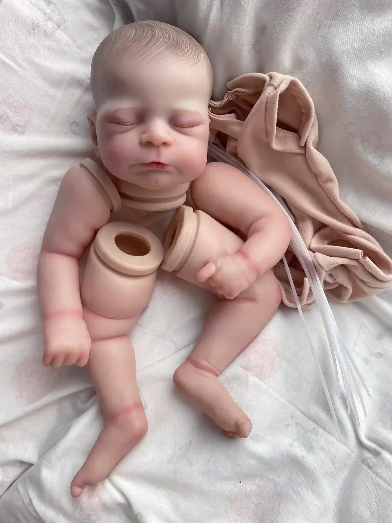 ชุดตุ๊กตา Reborn ขนาด 21 นิ้ว แบบยังไม่เสร็จ ชุด DIY สำหรับทาสี พร้อมตัวตุ๊กตาและดวงตา muñeca kit reborn