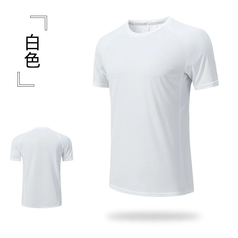 Couple Men Running Short Sleeve T-shirt Fitness Sports Top Gym Training Shirt Round Neck Quick Dry Jogging Casual Sportswear